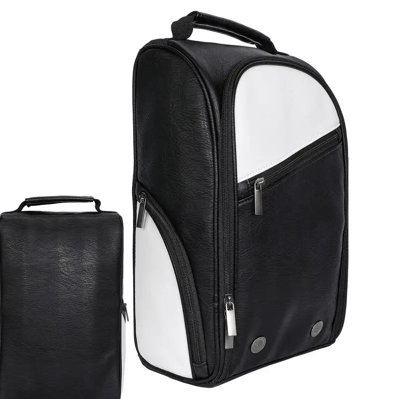 Golf Shoe Bag Soccer Travel Shoe Carrier Bag Portable Shoes Storage Bag PU Sneaker Pouch Golf Accessories For Socks Tees Balls