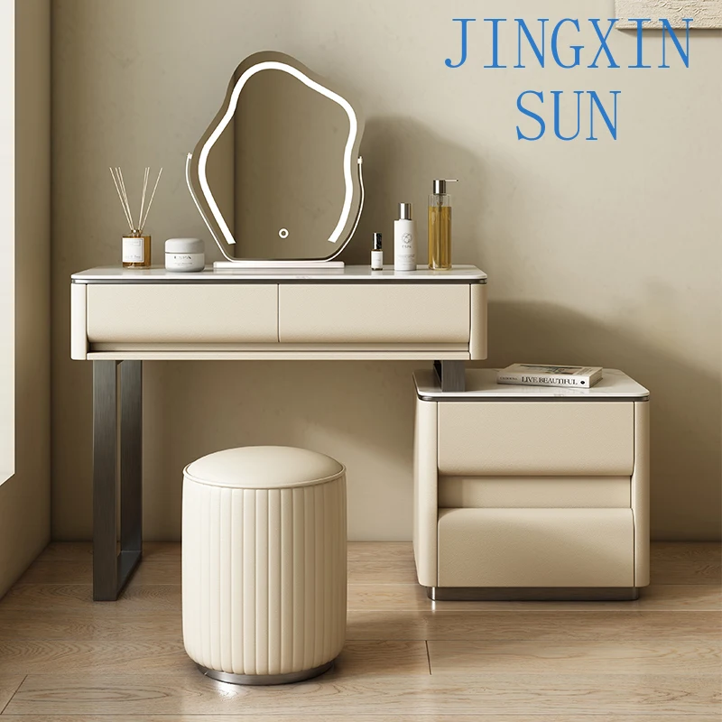 Nordic Cream Style Dresser Bedside Table Gladiator Desk Vanity Dressing Table Makeup Desk Dressers Vanities Room Storage Locker