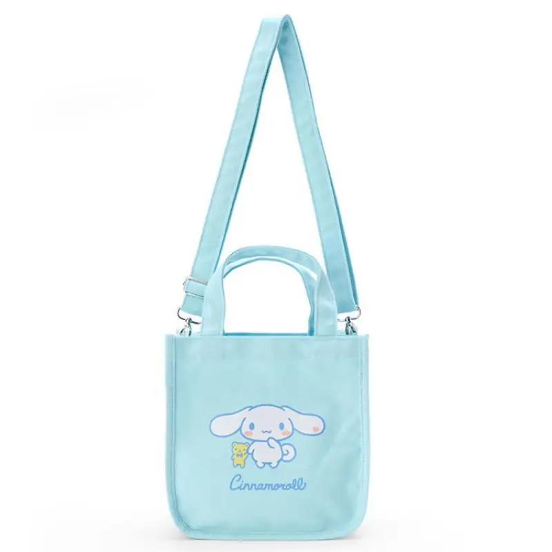 Anime Cartoon Sanrio Hello Kitty My Melody Canvas Crossbody Bag Eco-Friendly Printed Handbag Cute Printed Student Shoulder Bag