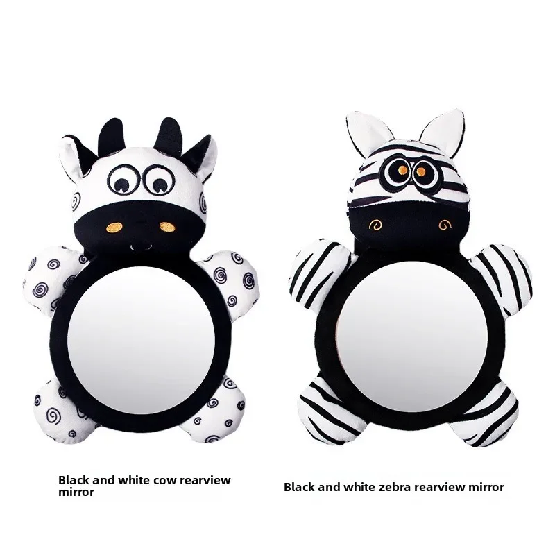 Baby Car Seat Mirror - Black/White Rearview Observation Mirror, Safety Reverse Reflector for Child Car Seat