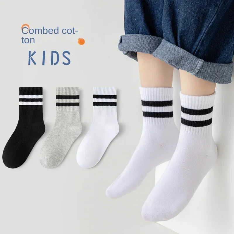 Children Boys Socks Autumn Winter Mother Kids Letters Socks Fashion Cute Girl School  Sports Cotton Anti-slip Socks Clothing