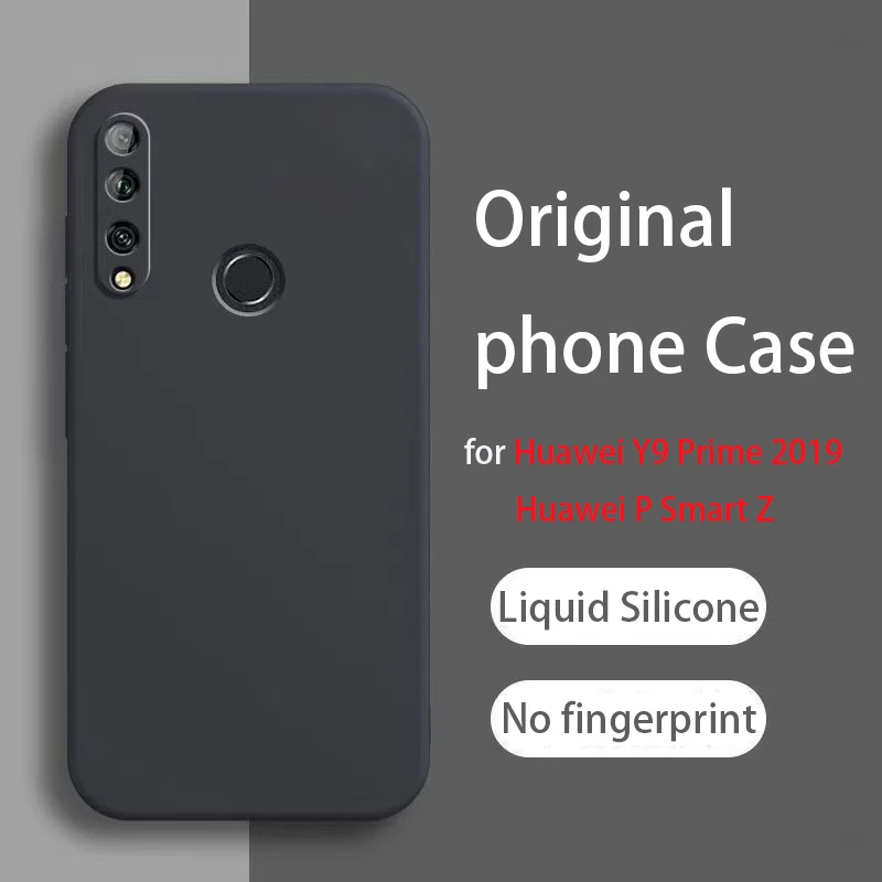 Luxuriöse quadratische Silikon-Handyhülle für Huawei P Smart Z, stoßfeste, weiche Hülle, Huawei Y9 Prime 2019, matte, weiche Hülle