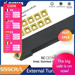 SSSCR1616H09 Square Handle Bar SSSCR2525M12 Cutter Adapter Indexable Carbide Insert SCMT CNC Lathe External Turning Tools