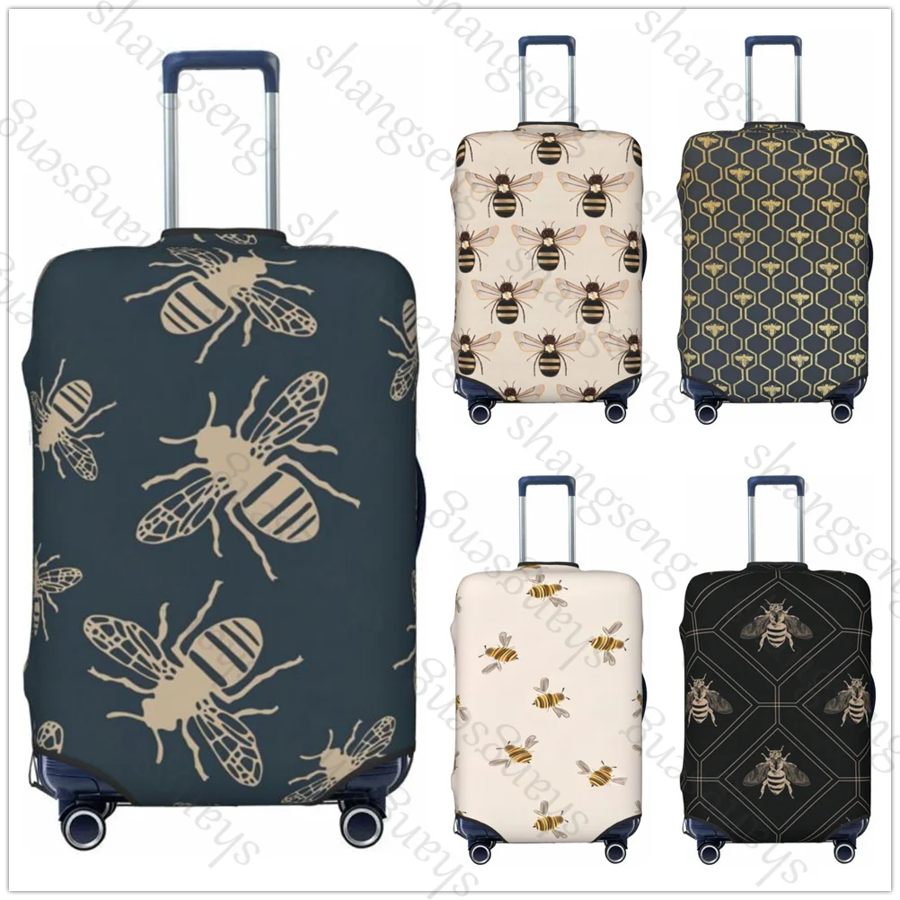 Golden Honey Bee Thicken Luggage Cover Elasticity Trolley dust cover Suitcase Protection Cover Suitcase Case Accessories