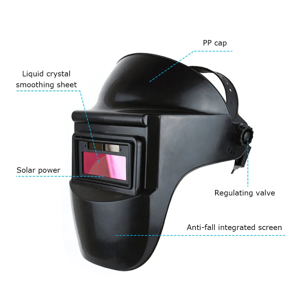 Automatic Welding Helmet Solar Powered Auto Darkening Hood with Adjustable Shade Range 4/9-13 for Mig Tig Arc Welder Mask