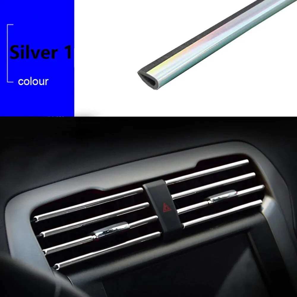 10Pcs 20cm Car Air Conditioner Outlet Decorative U Shape Moulding Trim Decor Strips Car Styling Car Door Edge Corner Protector