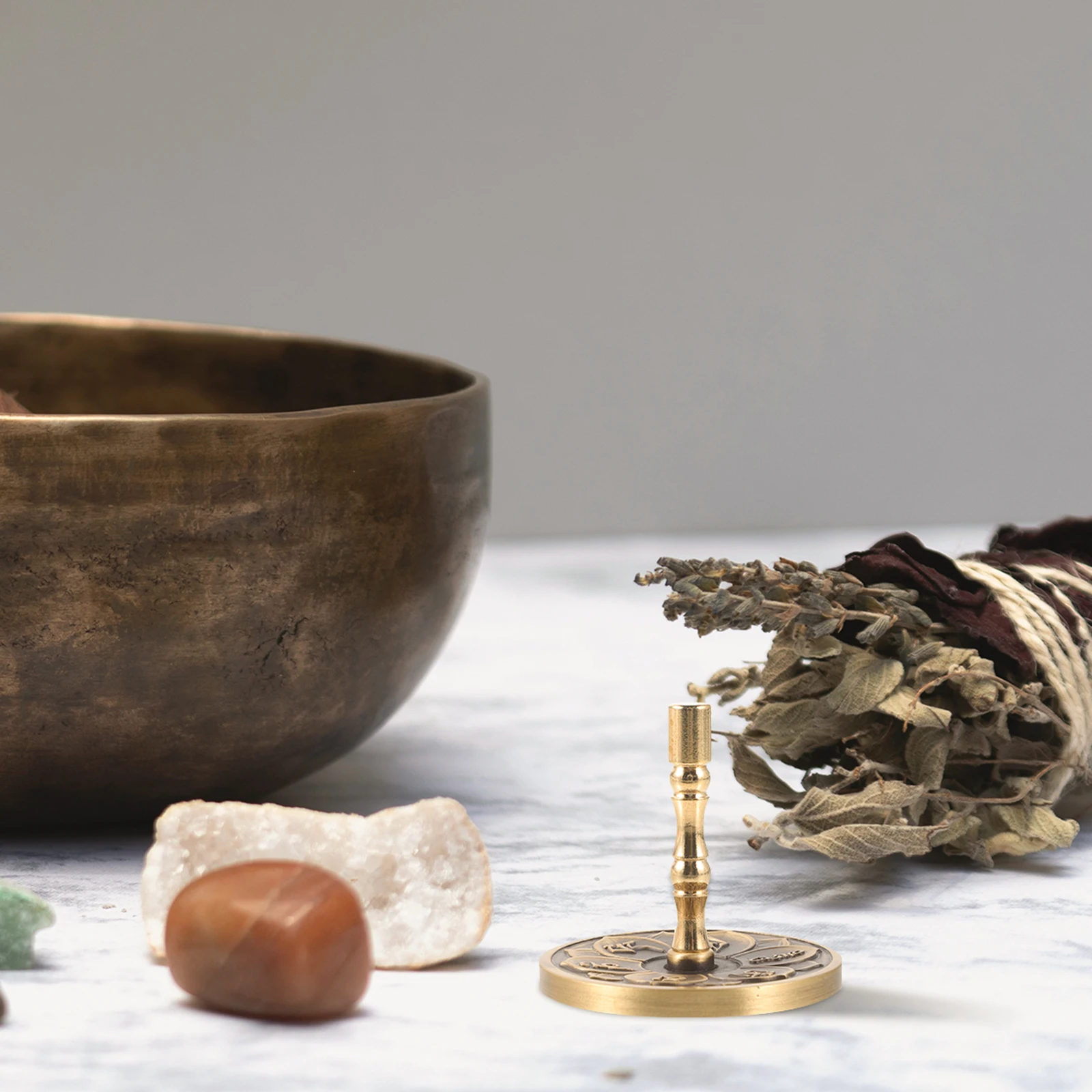 

Incense Ash Mold Copper Decorative Six Character Proverbs Tool Lightweight Portable Ergonomic Practical