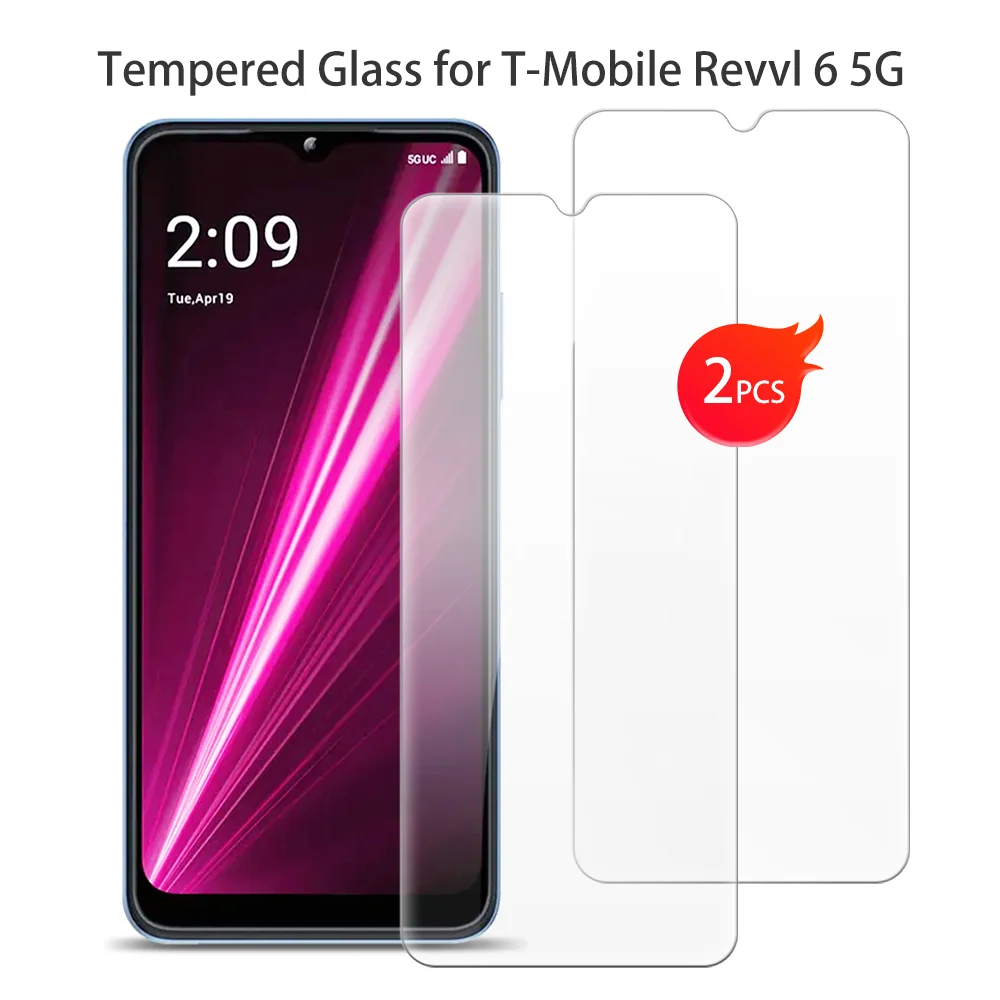 For T-Mobile Revvl 6 5G Tempered Glass Protective ON T-Mobile Revvl 6 5G Screen Protector Smart Phone Cover Film