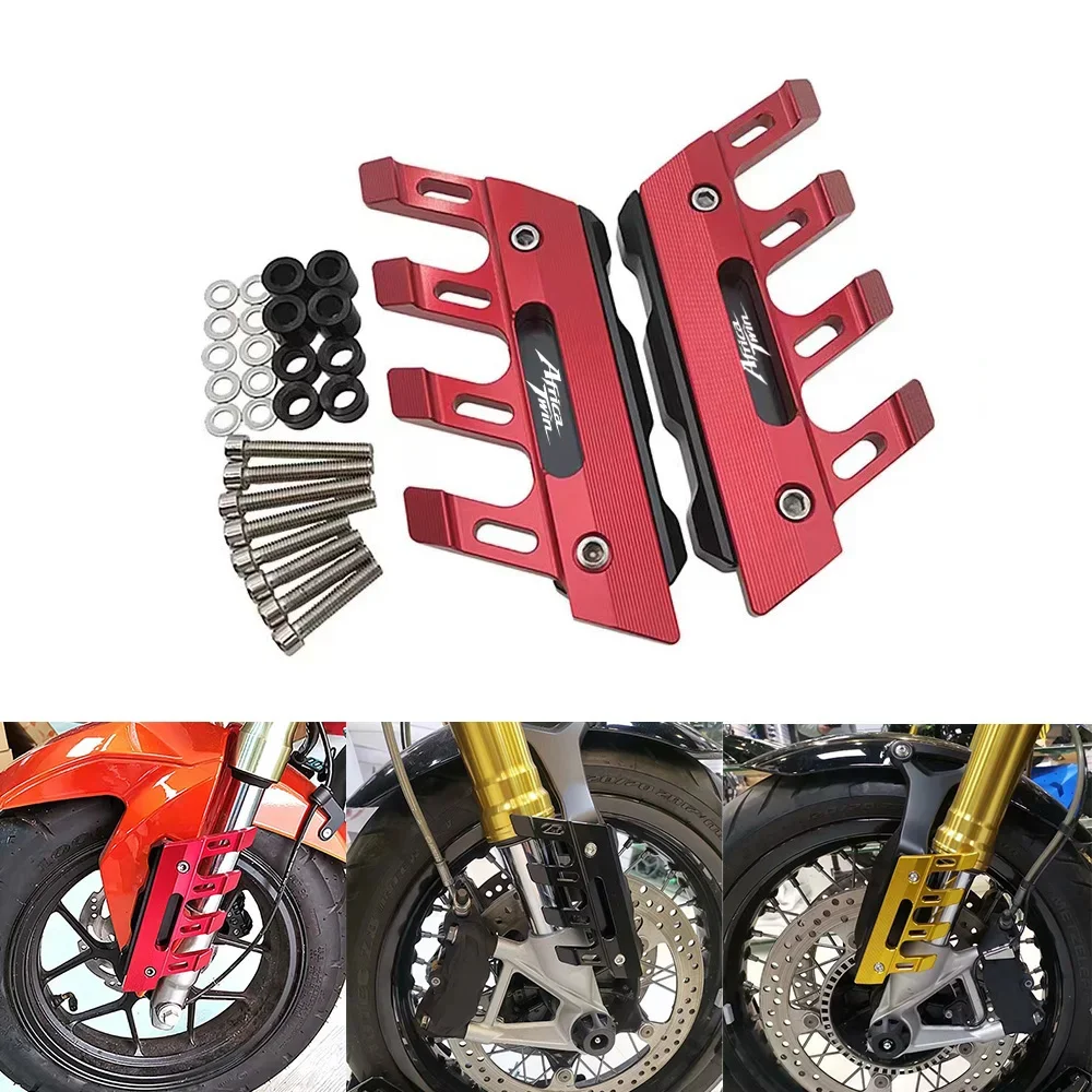 For HONDA CRF1000L Africa TWin Motorcycle Mudguard Front Fork Protector Guard Block Front Fender Anti-fall Slider Accessories