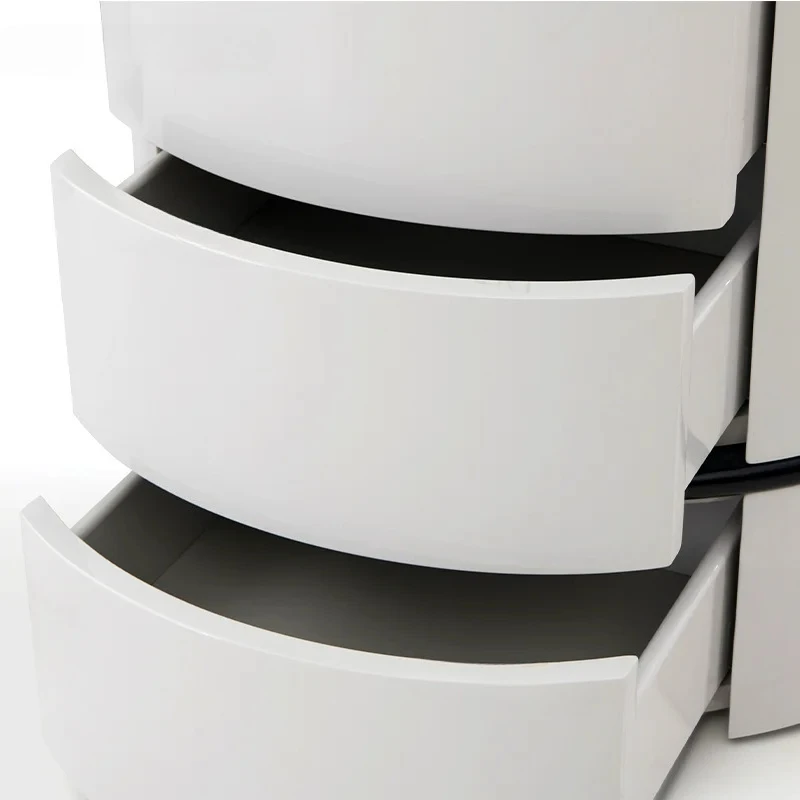 Modern design solid wood bedside table round storage bedside table