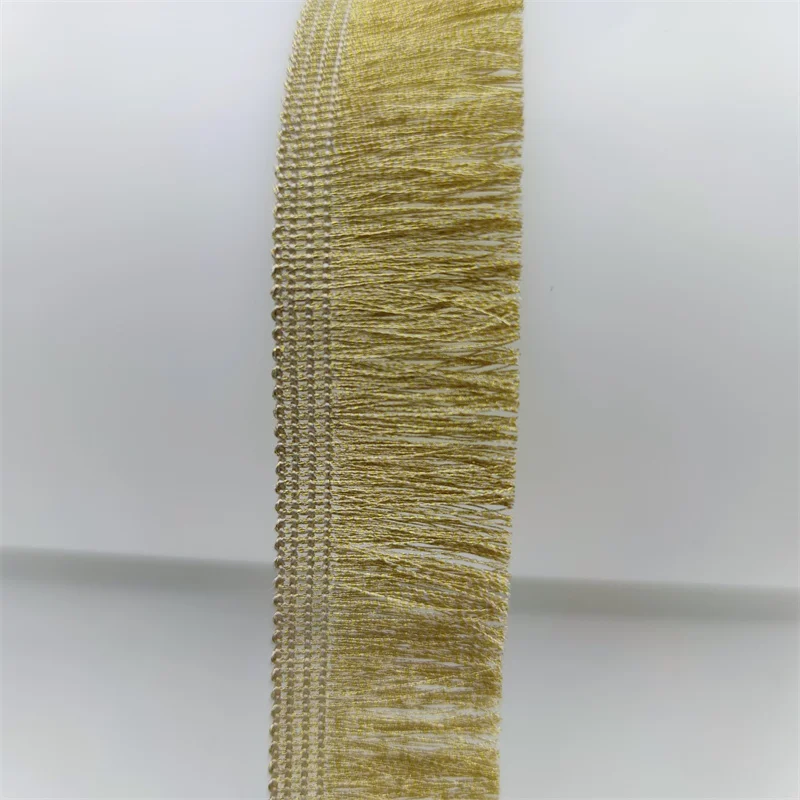 2.5cm Wide Gold Fringe Trim Lace Ribbon DIY Sewing Dress Garment Decoration Accessories