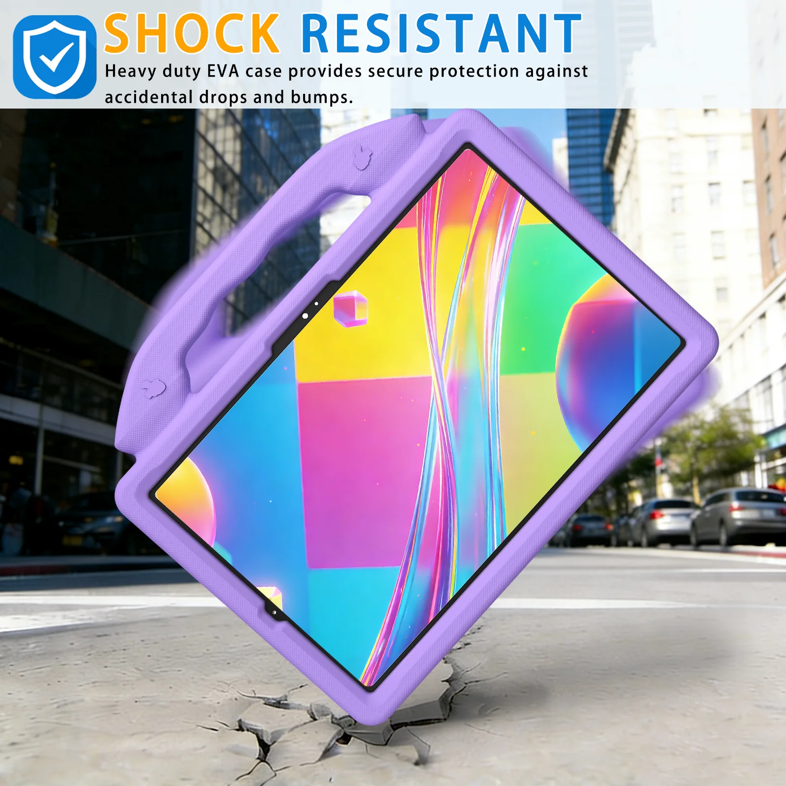 Funda Universal con Soporte EVA para Niños para Samsung Tab S10 S9 S8 S7 Plus FE 12.4 SM-X820 826 X610 616 X810 816 X800 806 T730 735 T970 975