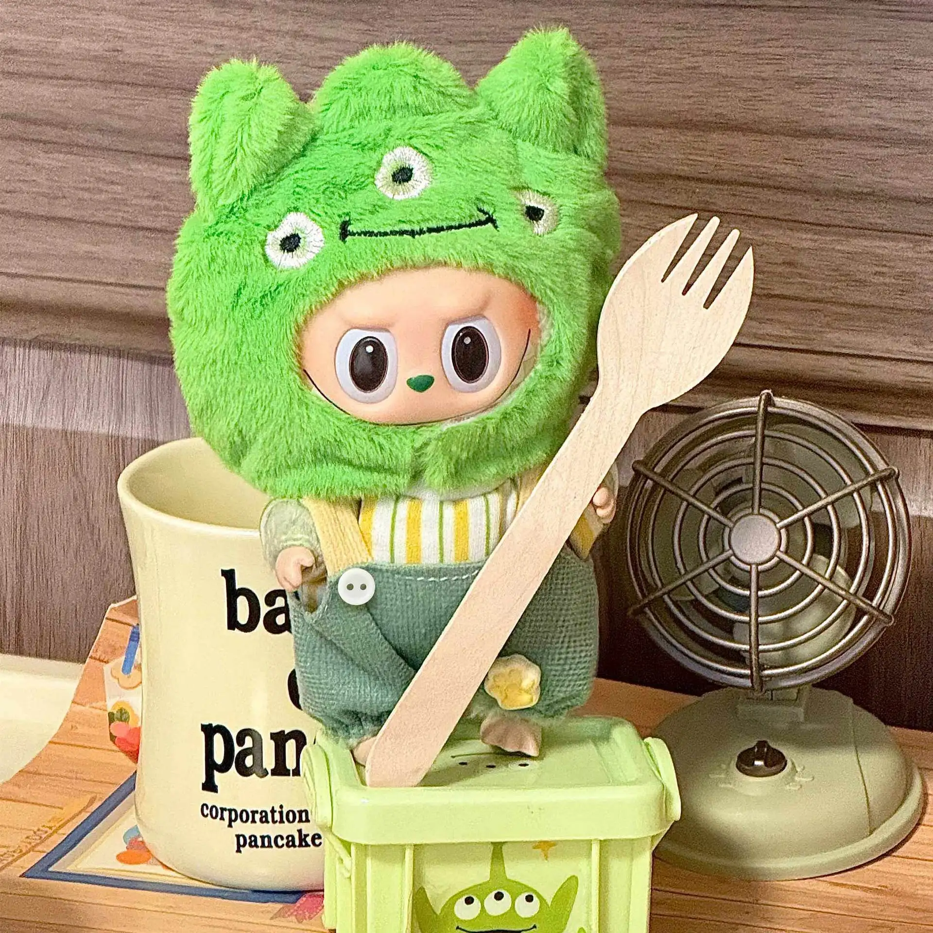 라부부 세 눈 인형 옷 17cm 앉아있는 파티 라부부 1세대 및 2세대 공용 옷 귀여운 피규어