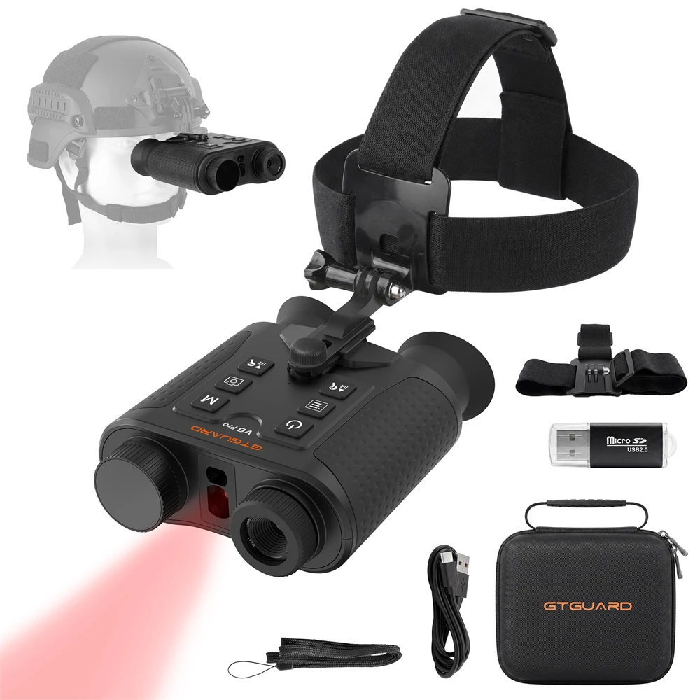 4K Infrared Night Vision Binoculars 8X Digital Zoom NightVision Goggles Telescope Rangefinder Photos&Videos&Playback For Hunting