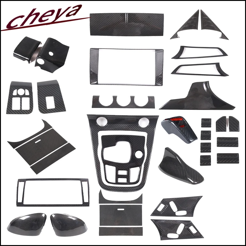 

Для Jaguar F-TYPE f type 2013-2024 LHD настоящее углеродное волокно, центральная консоль автомобиля, рамка управления переключением передач, крышка панели переключения передач