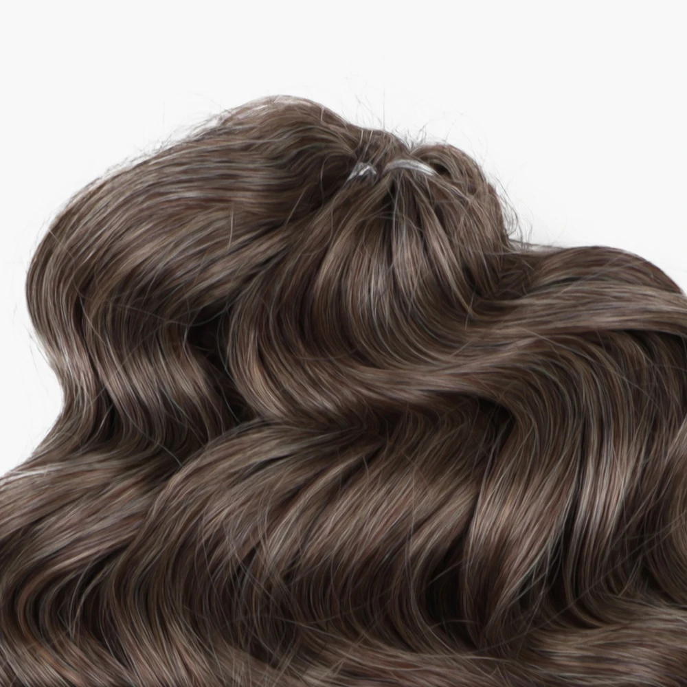 Rambut sambungan kepang sintetis 16 inci Ombre pirang cokelat putih rambut keriting ikal ikal gelombang dalam rambut sambungan kepang gelombang air