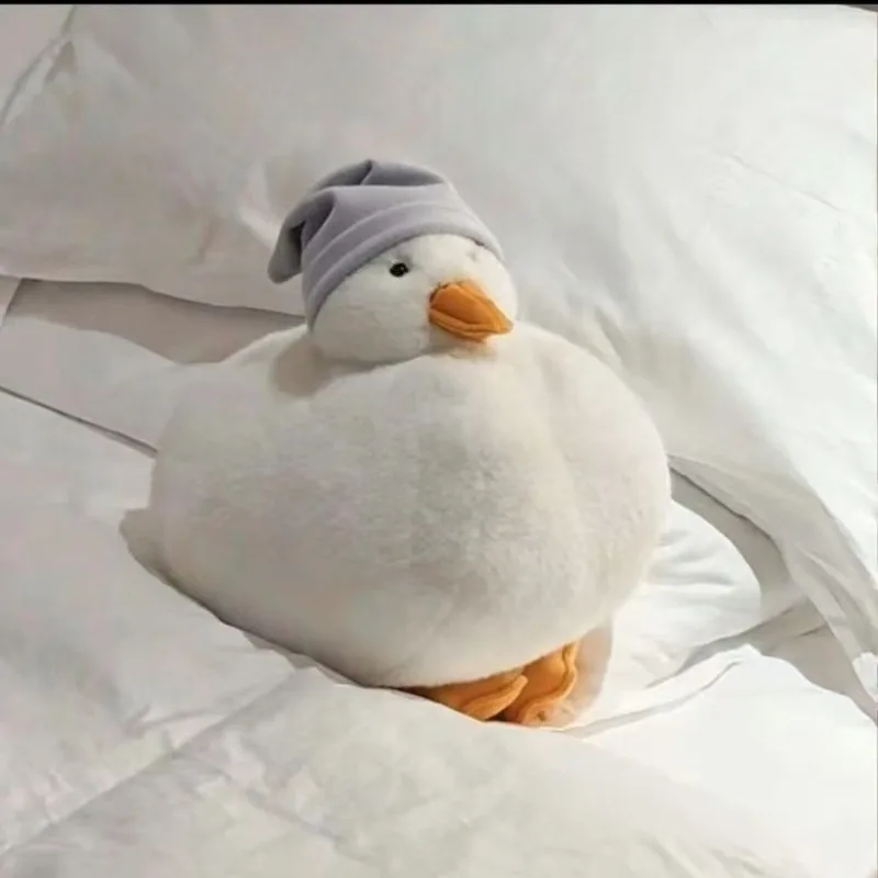 Good Night Big White Duck Plush Throw Pillow Cute Cushion Party Warm Soft Creative Birthday Gift