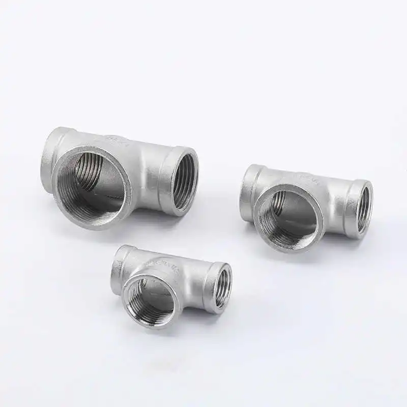

DN6/DN8/DN15/DN25 male+male+Female Threaded 3 Way Tee T Pipe Fitting 1/4" 1/2" 3/4" 1" 1-1/4" BSP Threaded 304 Stainless Steel
