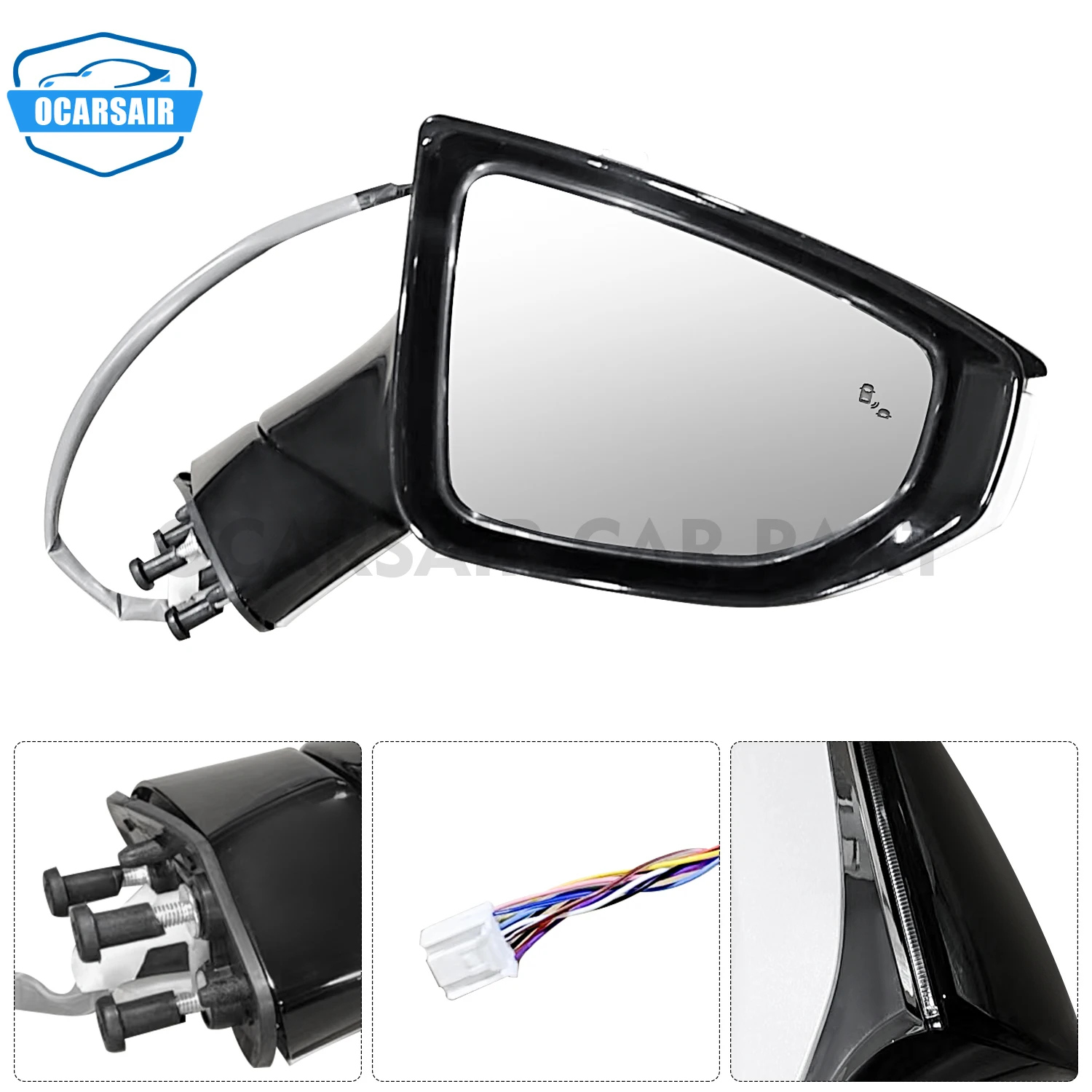 

11pins Rear View Mirror for Lexus ES350 ES300h 2019 Adjustable Heating Signal W/Blind Spot Memory Function.
