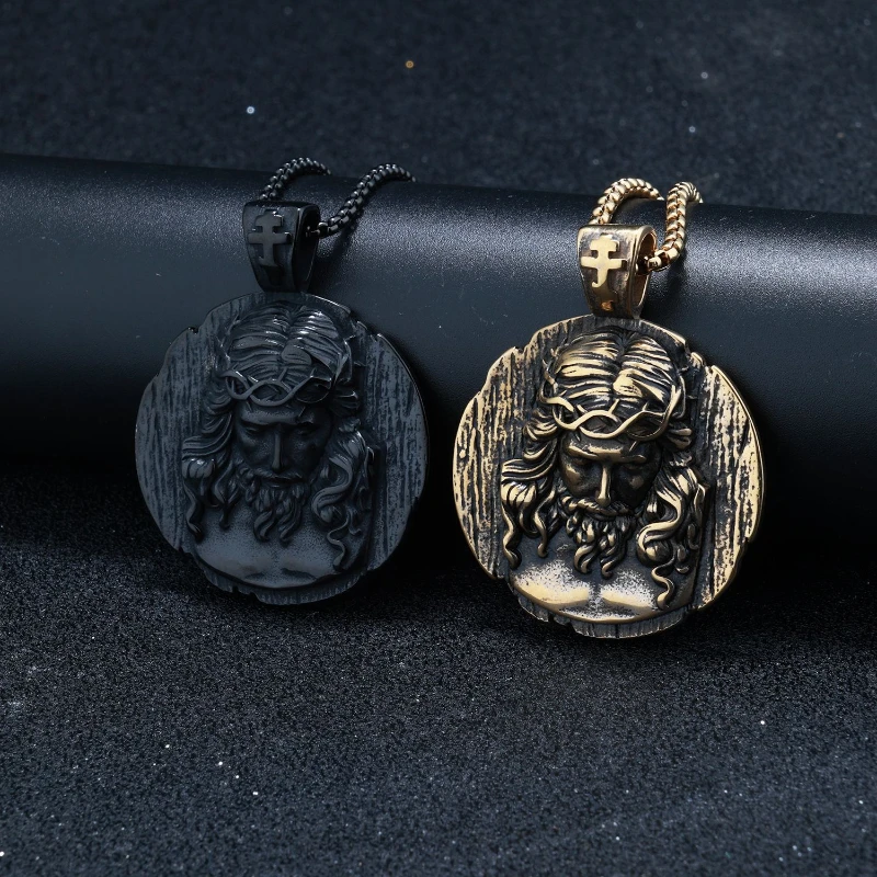 خمر سانت بنديكت المعلقات قلادة الفولاذ المقاوم للصدأ اللؤلؤ سلسلة مجوهرات هدية حفلة