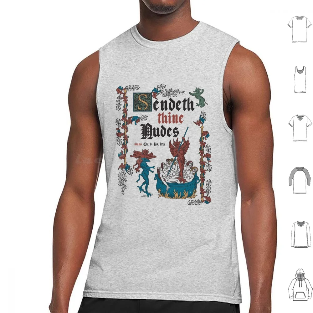 Send Medieval Style-Funny Retro Vintage English History Tank Tops Vest Sleeveless History Role Playing Retro Vintage