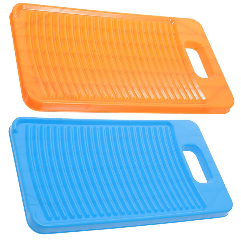 

2pcs Nonslip Laundry Washboard Plastic Cleaning Washboard For Hand Washing Clothes Hangable Travel Scrub Board Small Portable