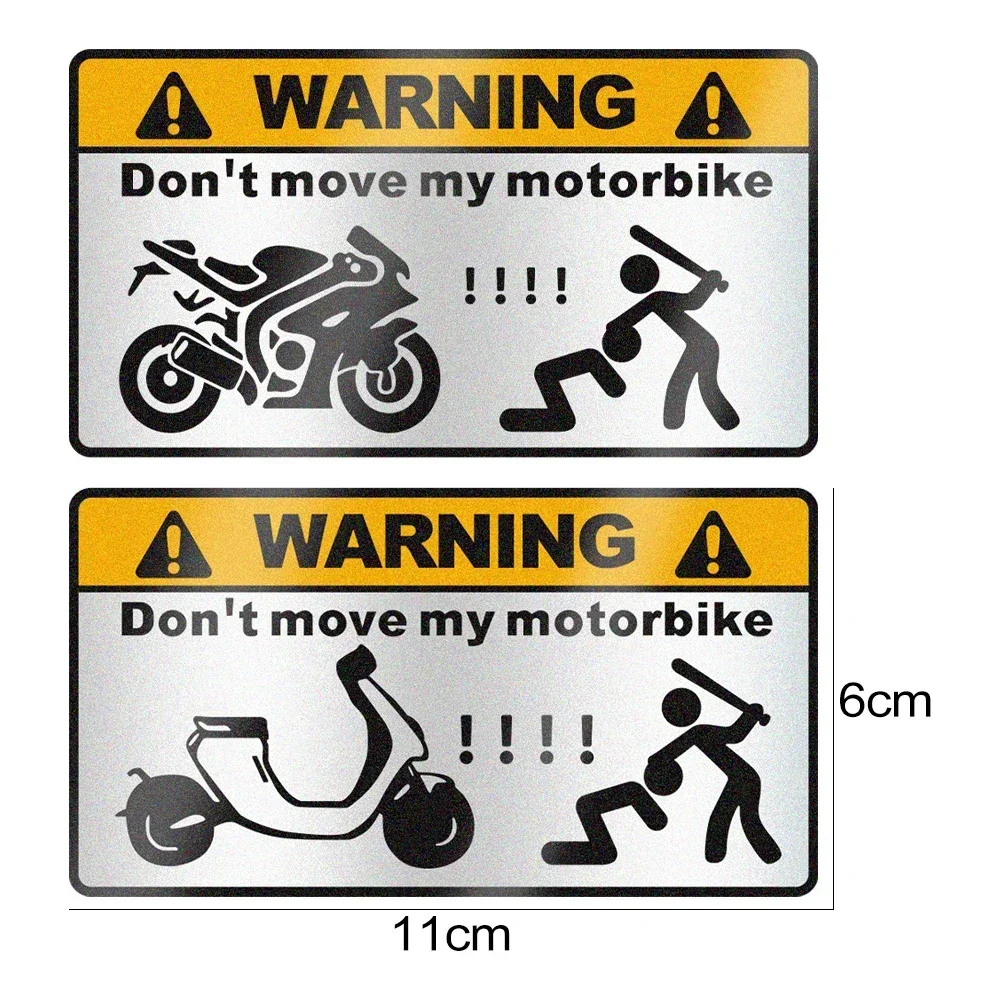 

Personalized Warning Signs Motorcycle Sticker Decal Universal Motorbike Body Creative Waterproof Protection Decor Accessories