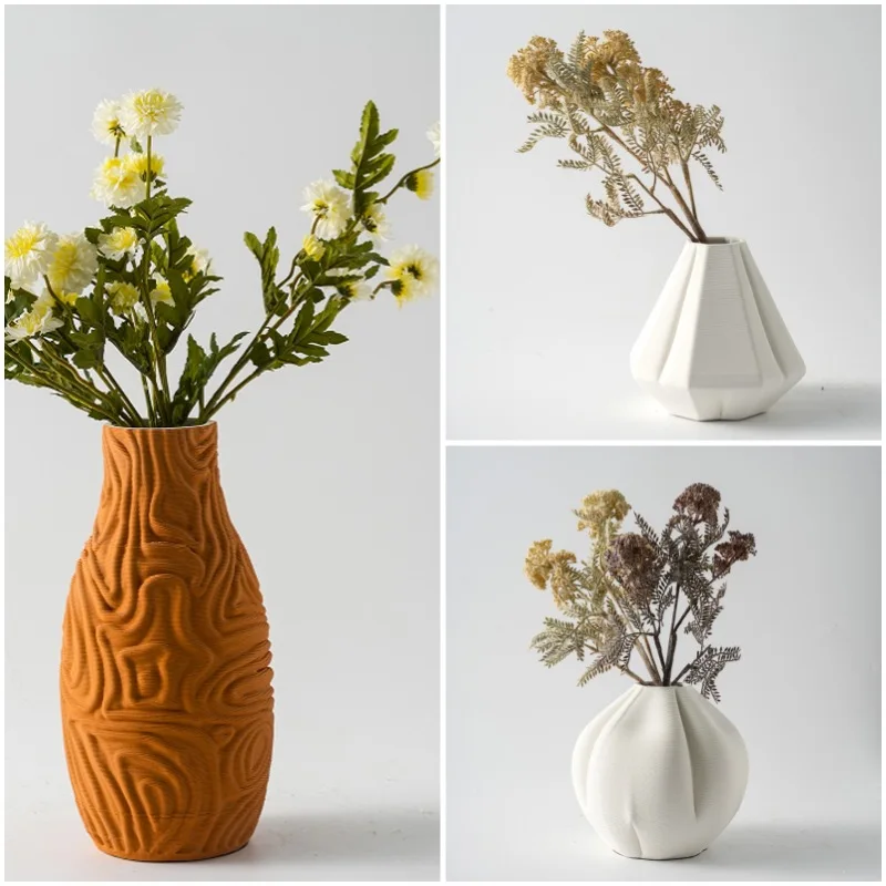 Vaso de cerâmica simples de cor lisa