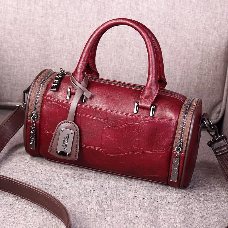 

Nesitu High Quality Vintage Black Red Brown PU Leather Small Women Handbags Lady Shoulder Messenger Bag M320