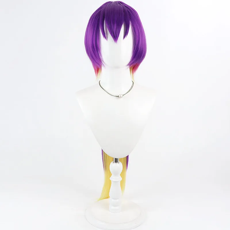 Kuromu Cosplay Wig Mairimashita Long Purple Red Yellow Heat Resistant Synthetic Hair Halloween Party Role Play Carnival +Wig Cap view 3