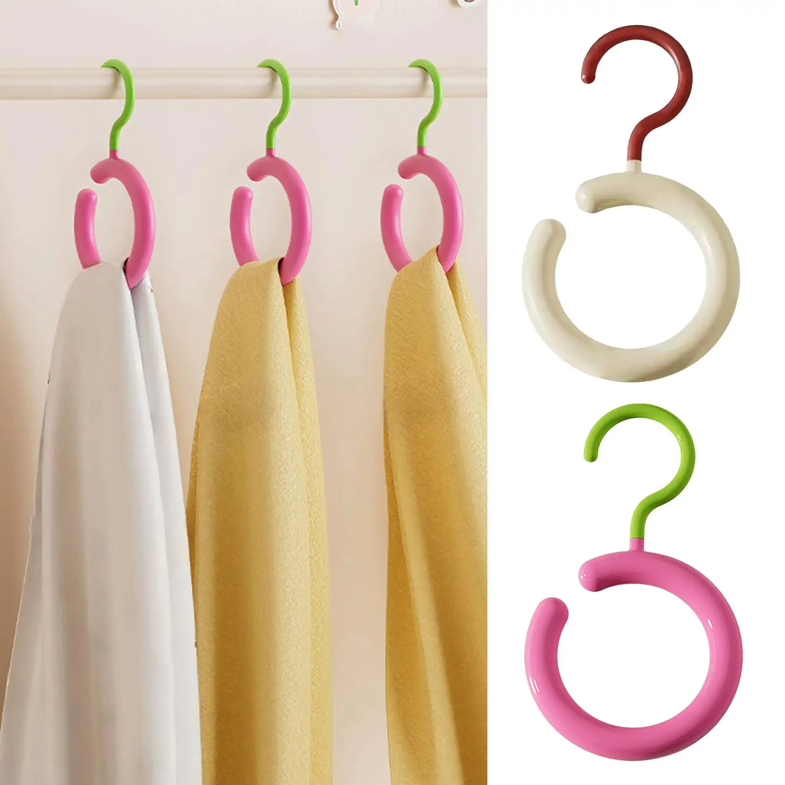 1pcs Rotatable Heavy Duty Bag Hanger, Multi-Functional Closet Organizer For Scarves, Belts, Ties, Entryway Storage Hook