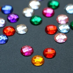 12mm  40pcs Acrylic Rhinestone Round Flat Back Beads Crystal Stones DIY Costume Jewelry Accessories  -HE69