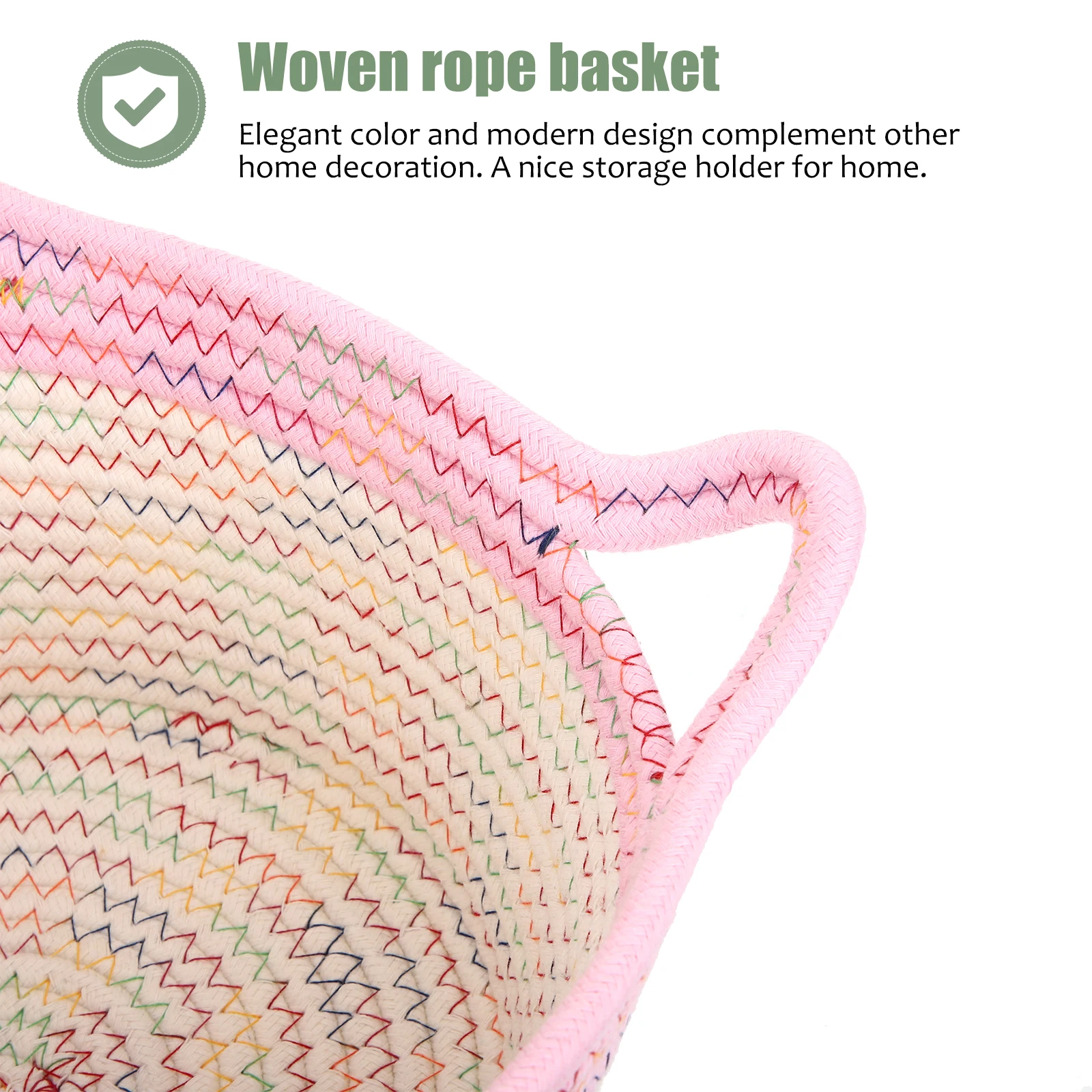 

1pcs Large Cotton Rope Storage Basket Woven Organizer Home Bathroom Wardrobe Cosmetics Clothes Holder Easy Clean Modern