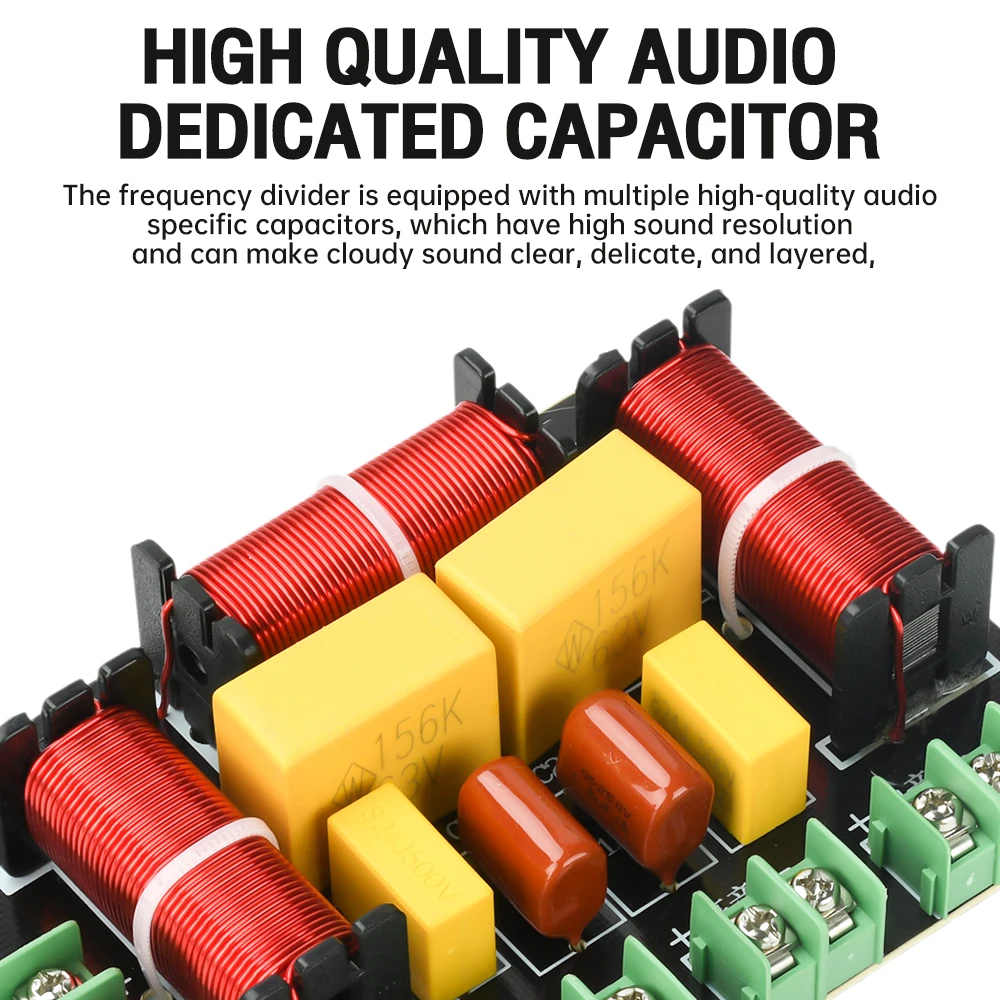 

200-ваттный 3-полосный Hi-Fi кроссовер-фильтр для аудиоколонок 5300Гц/5500Гц, для самостоятельной модификации акустики, разделитель частот для домашнего кинотеатра