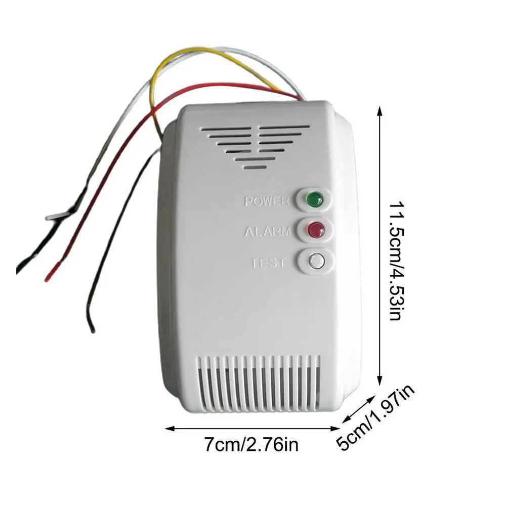 Portable Sound Alarm Propane Butane Sensor 12V Power LED Indicator Gas Detector Sensor Flash Alarm LPG Natural Gas Alarm Marine