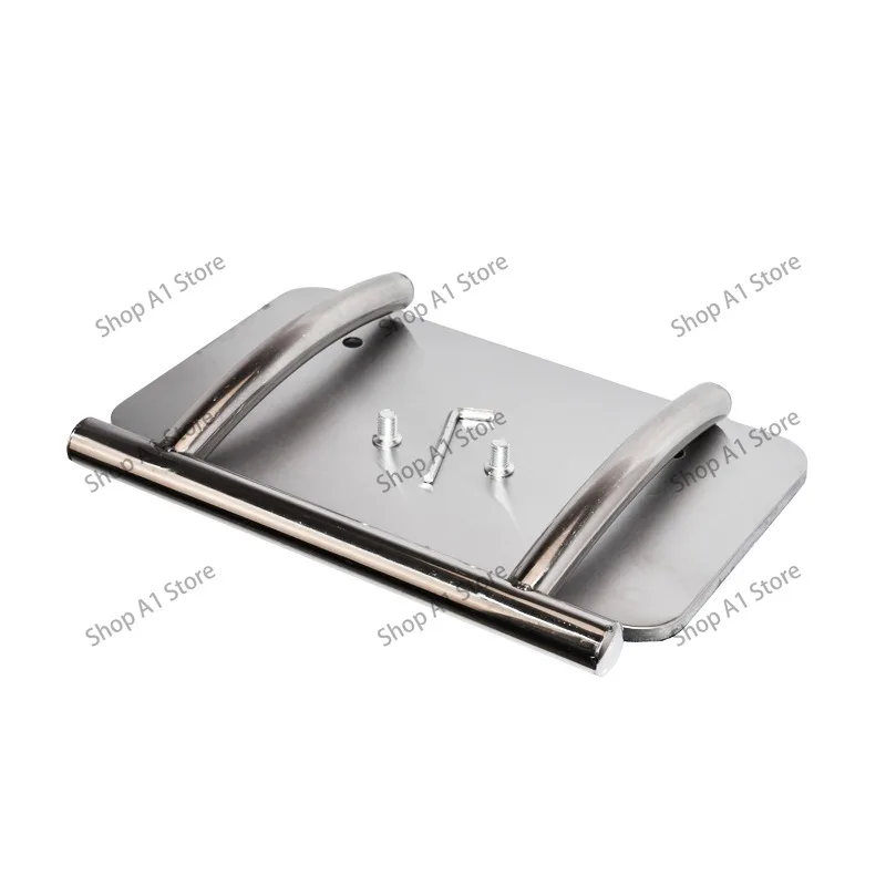 Stainless Steel Barber Chair Footrest, Flat Removable Floor Foot Pedal, Salon Hairdressing Chair Accessory