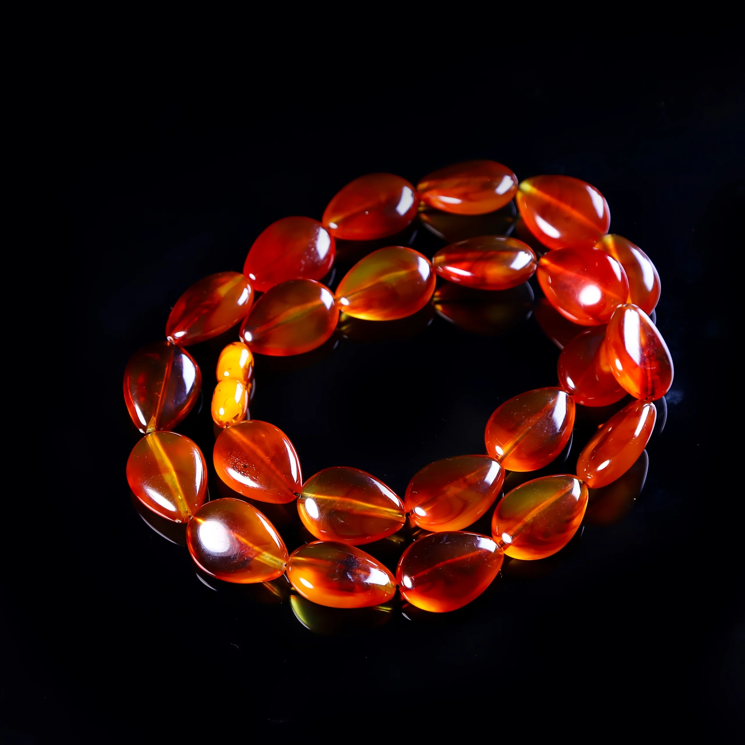 Baltic Blood Amber Necklace Raw Amber Beeswax Accessories Suitable for Men and Women Warm Color Necklace Accessories