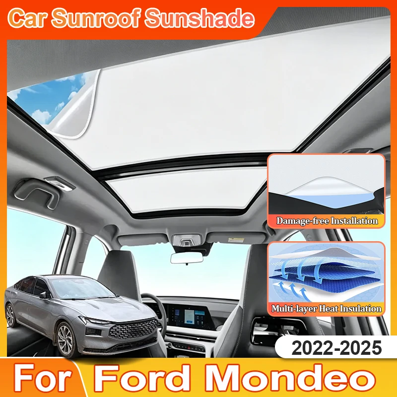 

Vehicle Sunshades For Ford Mondeo Taurus 2025 Accessories 2022 2023 2024 2025 MK5 Static Cling Sunshades Heat Shield Skylight