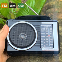Portable FM AM SW Radio Multi-band Classic Vintage Radios Rceiver Built-in Speaker Support D Batteries AC110/220V Power Supply