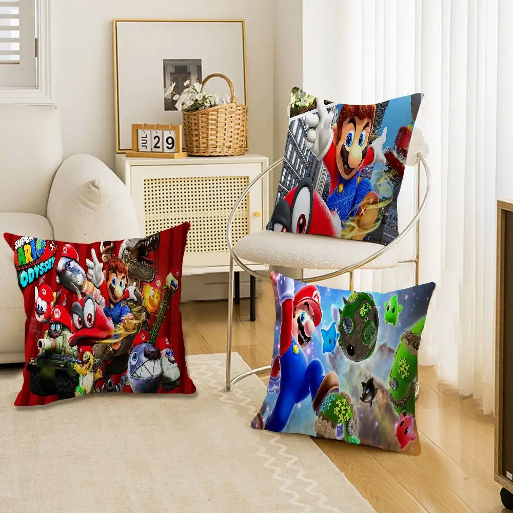 Super Game M-Marios Pillow Cover for Bedroom Room and Living Room Sofa Decorative Cushion Cover