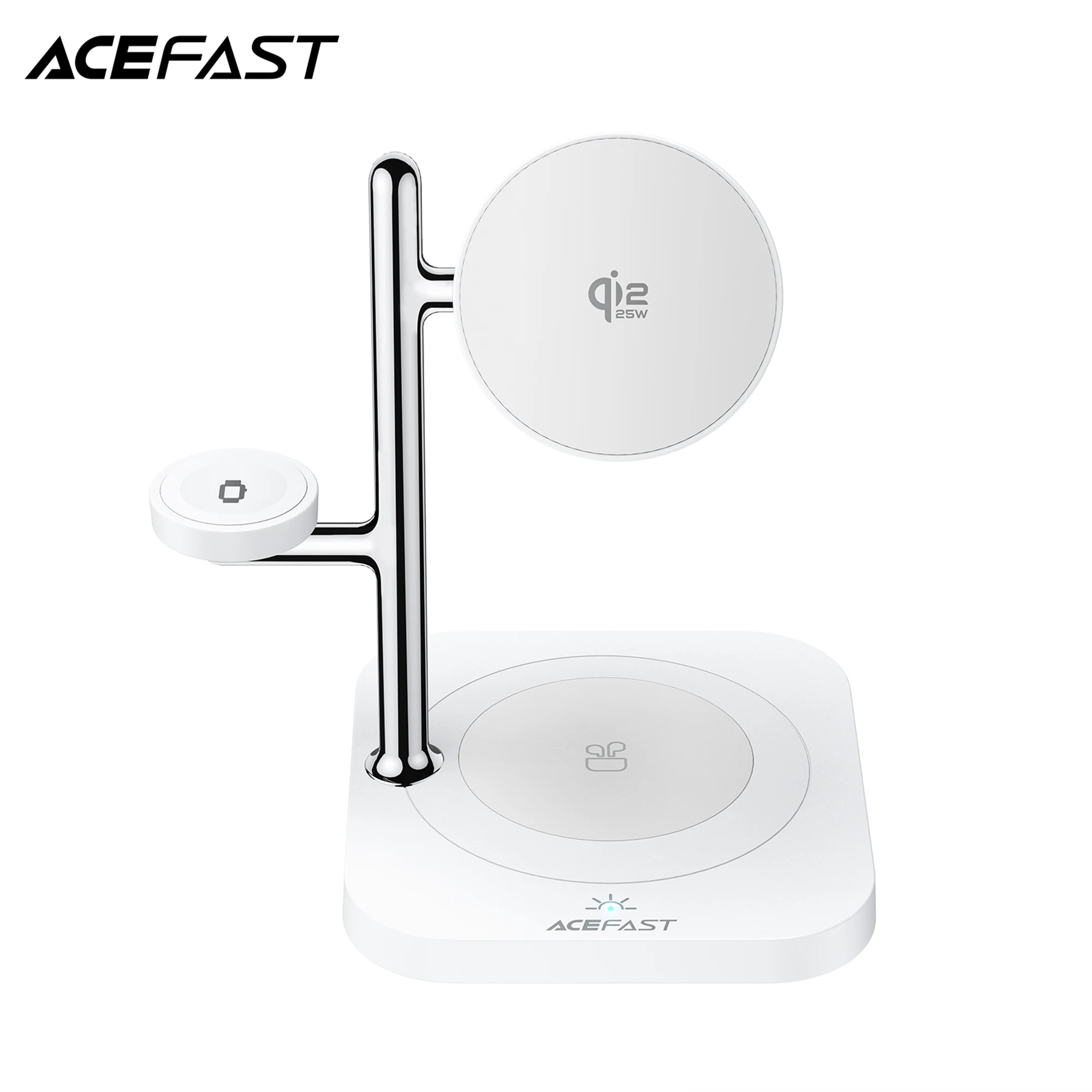 

ACEFAST 4 in 1 Qi2 25W Fast Charging Magnetic Wireless Station For iPhone 17 16 Earphones Watch Charging Stand with Night Light