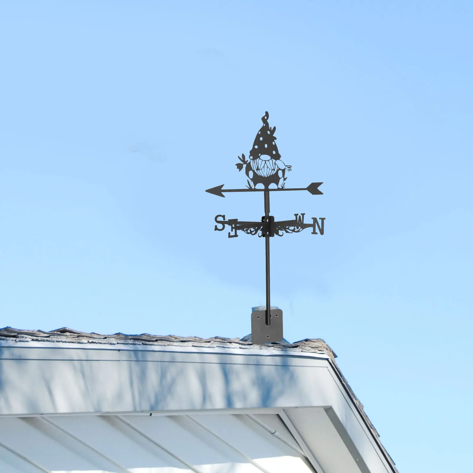 

Iron Weathervane Garden Decor Roof Yard Wind Vane Outdoor Metal Weather Indicator Ground Insert Decoration Stake