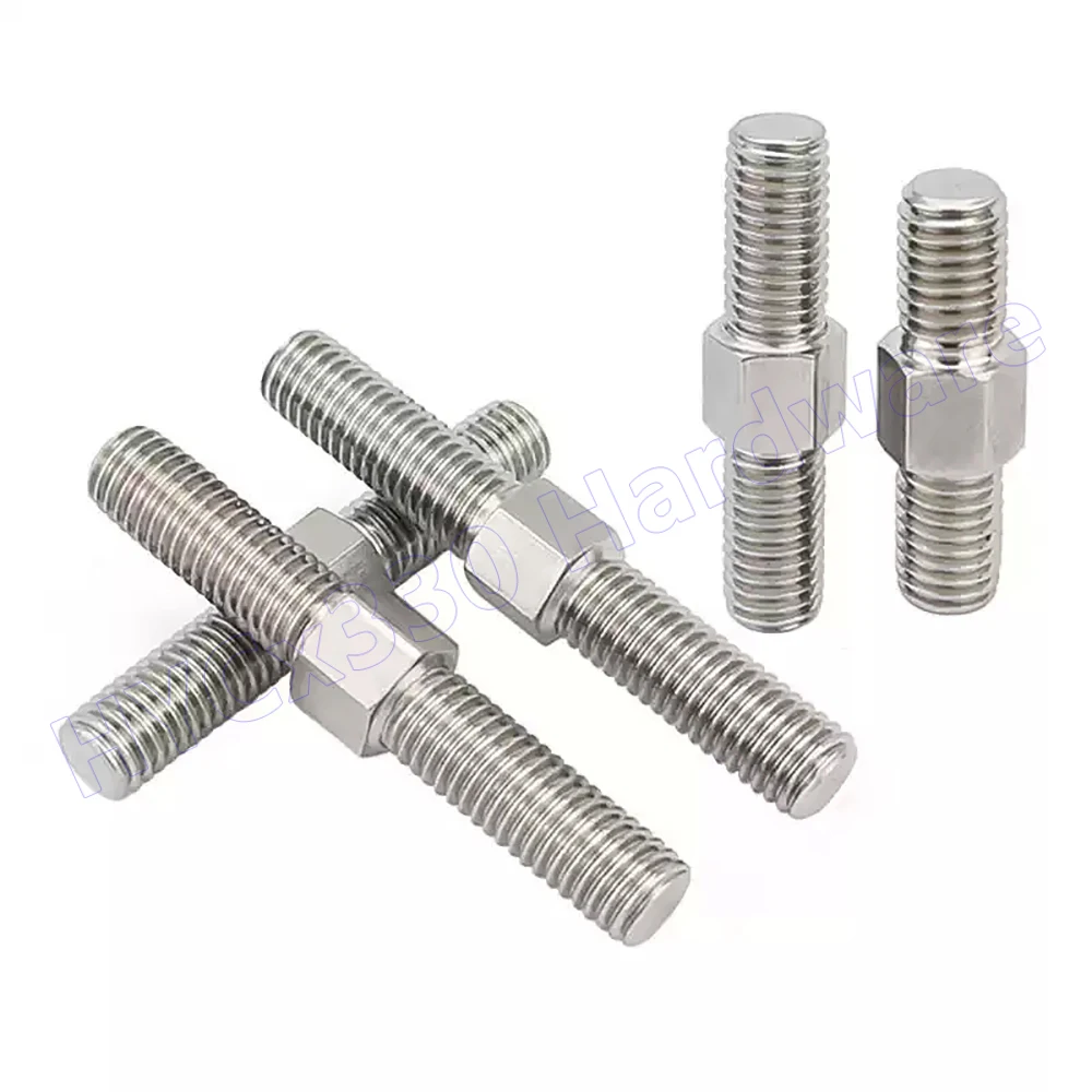 1/2/3Pcs A2 304 Stainless Steel Left and Right Thread Dual Head Threaded Bar M3 M4 M5-M16 Double End Thread Rod Stud Bolt