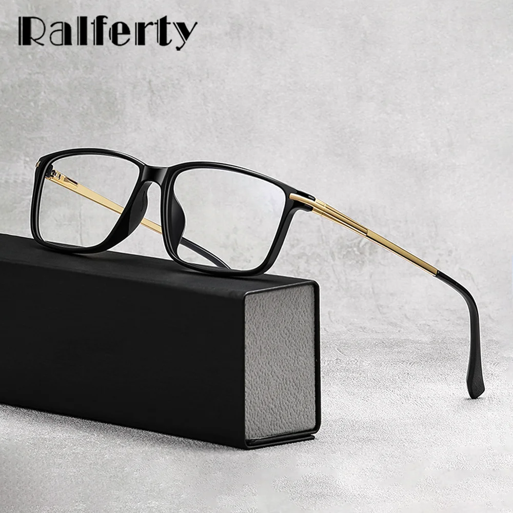

Классические очки Ralferty TR90 с синим светом, мужские ретро унисекс, легкая прямоугольная антибликовая оптическая оправа без рецепта, нулевая