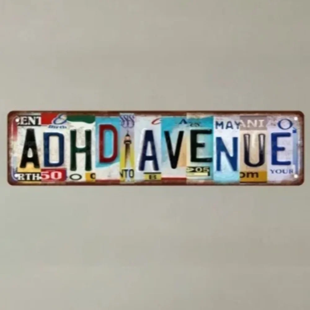 علامة ARTZANY Quirky ADHD Avenue Street Art - ديكور فكاهي غير مرتفع لبار الحمام المنزلي #3