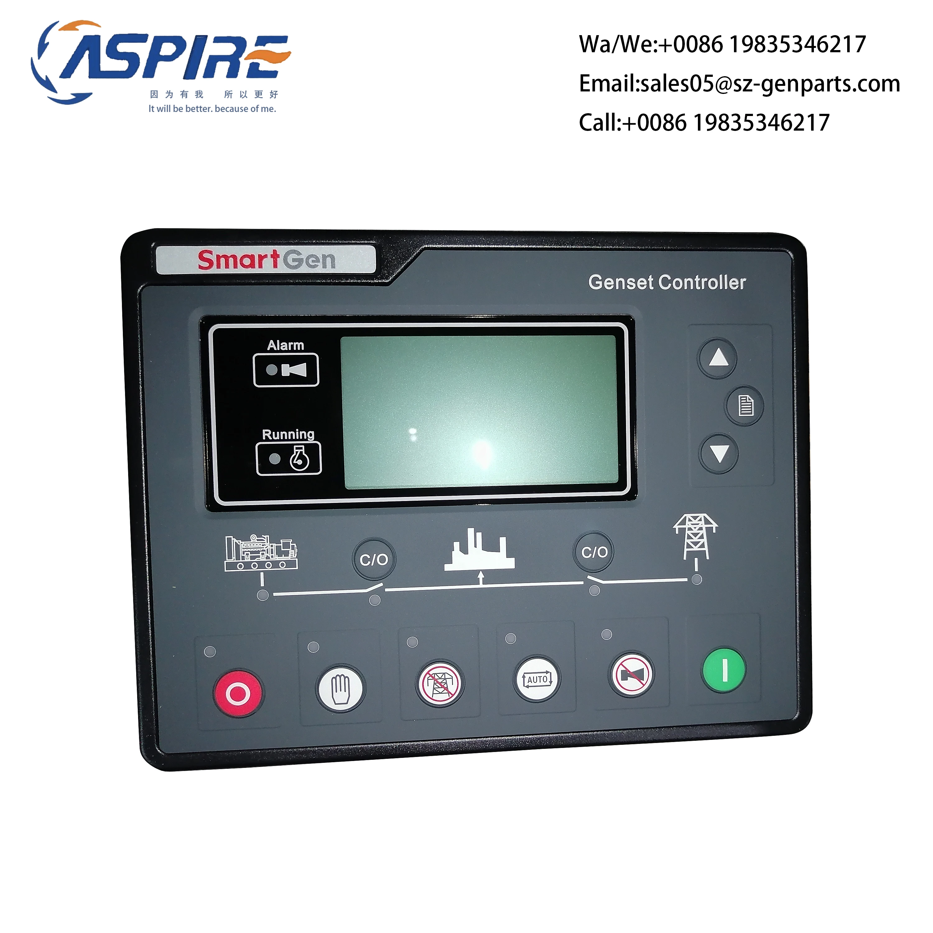 

Smartgen Hgm7220 Genset Controller Diesel Generator Panel Adopts Large Liquid Crystal Display