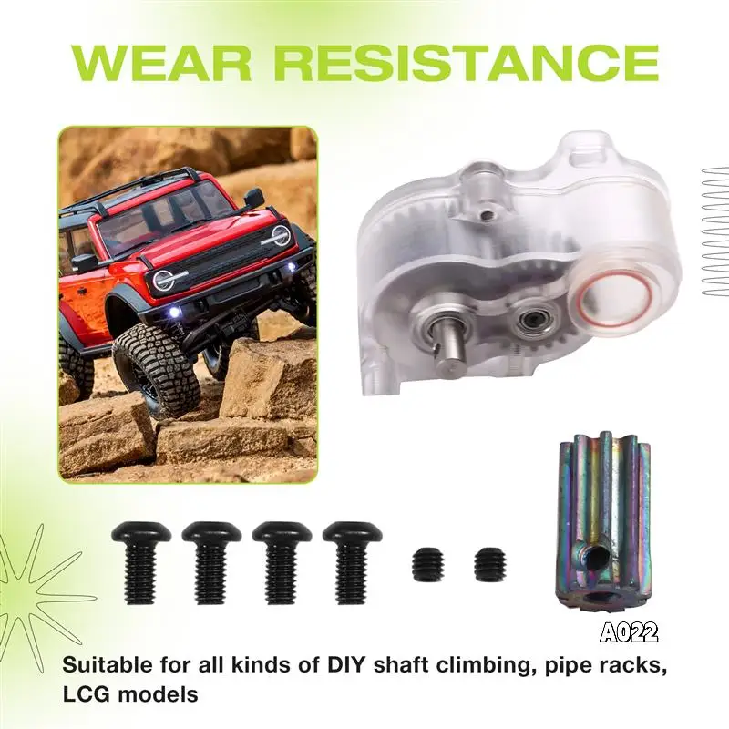 

LCG Transmission Complete Gearbox With Cover For 1/10 RC Crawler Scx10 Trx4 Upgrade Parts