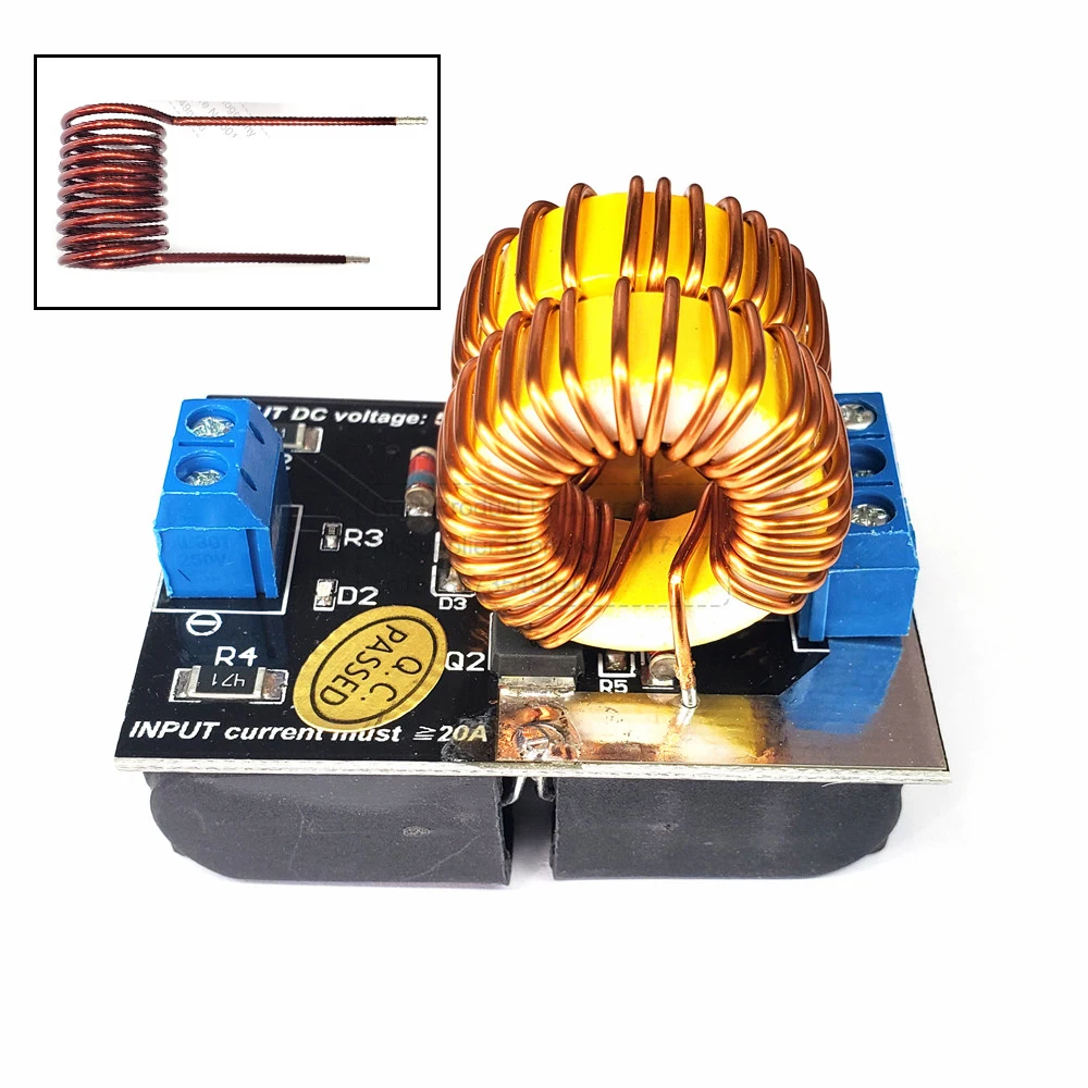 Mini ZVS Induktionsheizplatinenmodul DC 5-12V 120W Kein Hahn Flyback-Treiberheizung DIY-Herd mit Zündspule