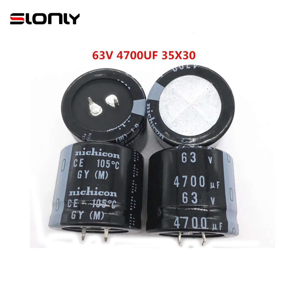 

2pcs-14pcs Nichicon 63V 4700UF 35x30mm Pitch 10mm GY 4700UF 63V 105 ℃ Audio Fever Electrolytic Capacitors