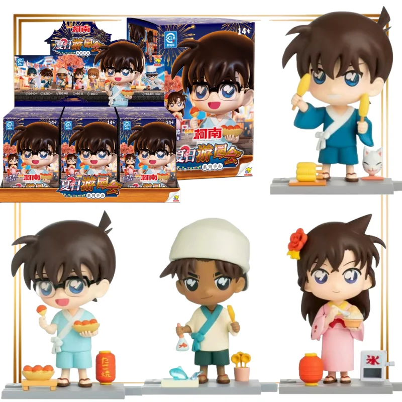 Figuras de la serie Detective Conan Garden Party, cajas ciegas, adorno de muñeca, modelo de juguete, Jimmy Kudo, Anime, regalos misteriosos, perímetro
